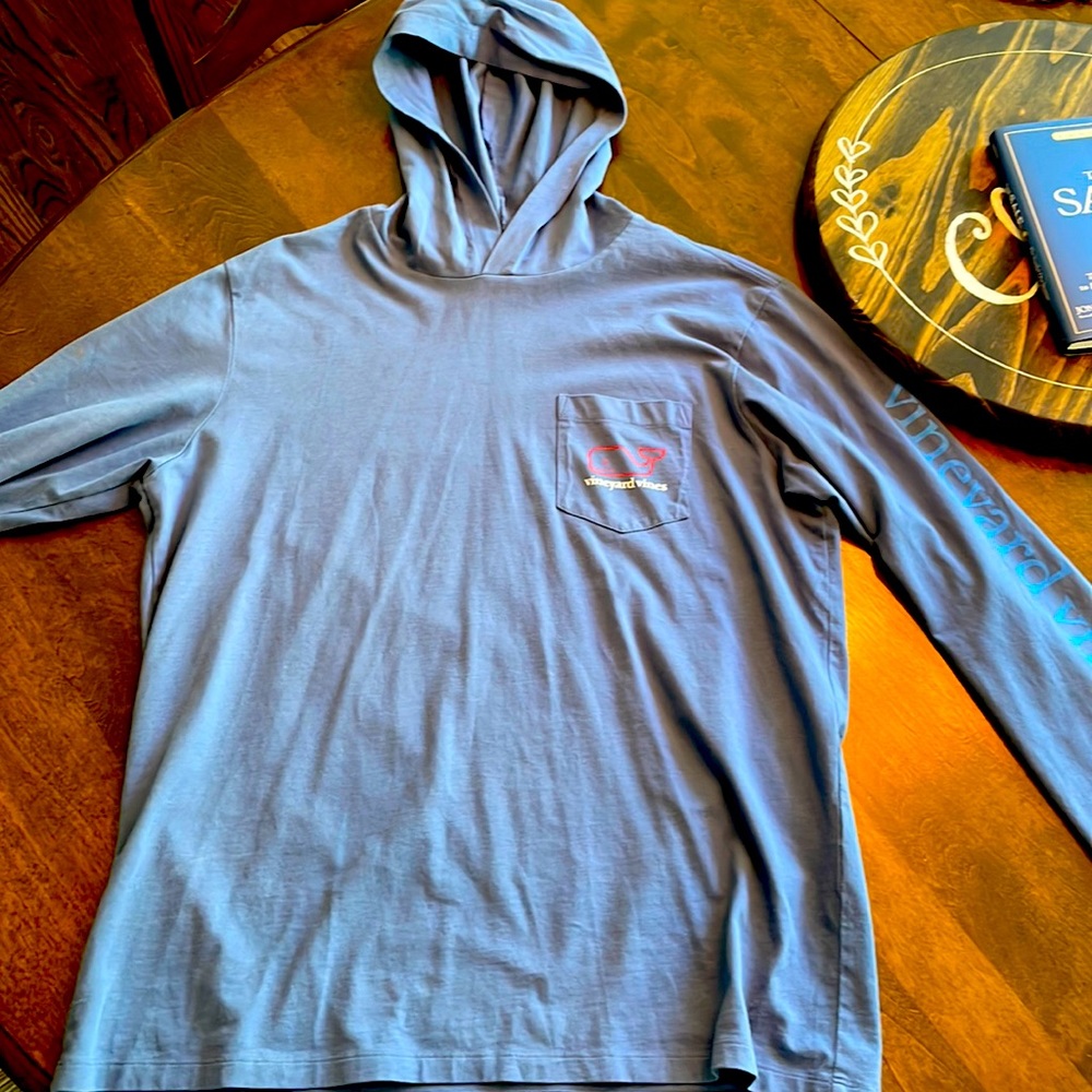 Mens Blue Vineyard Vines T shirt hoodie